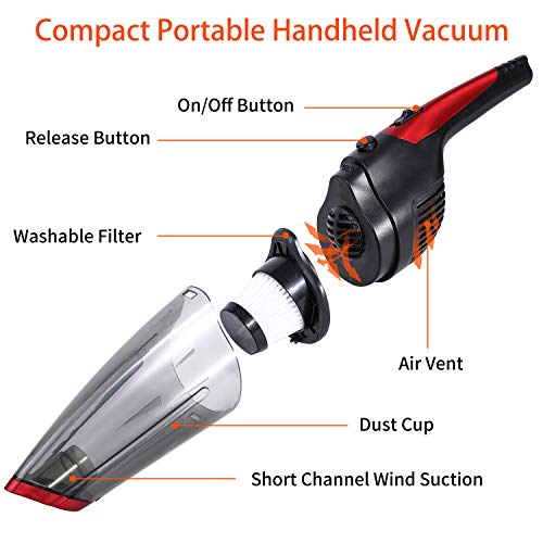 Vacuum Cleaner: Fityou Handheld Cordless Rechargeable – In Use