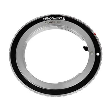 Fotodiox Lens Mount Adapter Compatible with Nikon NIKKOR F Mount D/SLR Lens to Canon EOS (EF, EF-S) Mount D/SLR Camera Body - with Gen10 Focus Confirmation Chip