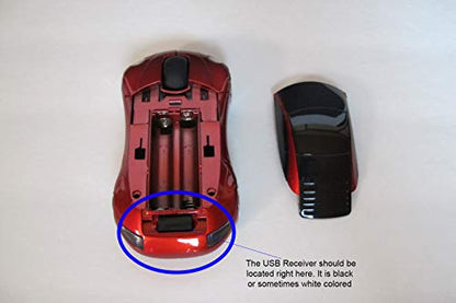 MOJO Porsche Car Optical Wireless Silent Mouse Red – Close-up Detail