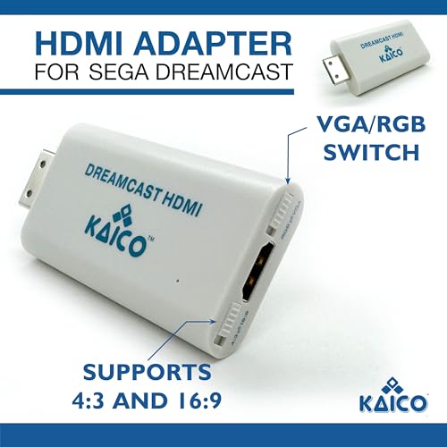 Dreamcast Sega: Kaico Dreamcast HDMI Adapter Plug and Play – Side View