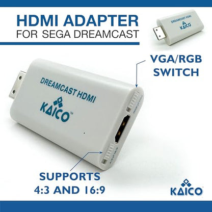 Dreamcast Sega: Kaico Dreamcast HDMI Adapter Plug and Play – Side View