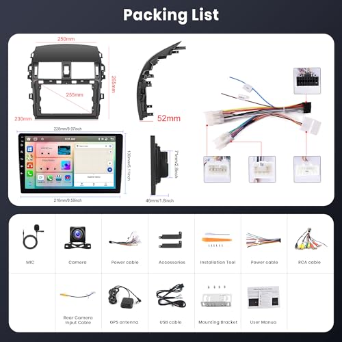 8 Core 4+64G Android Car Radio Stereo for Toyota Corolla – Feature Highlight