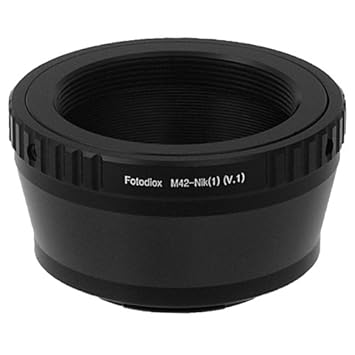 Fotodiox Lens Mount Adapter (Type 1) M42 (42mm x1 Thread Screw) Lens to Nikon 1-Series Camera fits Nikon V1 J1 Mirrorless Cameras Type 1 fits Pentax Takumar and Zeiss Lenses