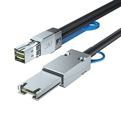 SFF Cable: H!Fiber.com SFF-8644 to SFF-8088 6Gbps External – Close-up Detail