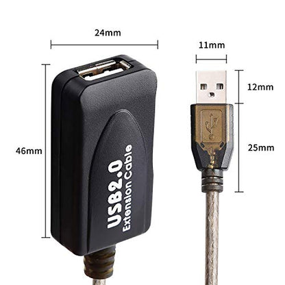 Extension Cable: GGMTY 100 FT USB 2.0 Type A Male to A – Side View
