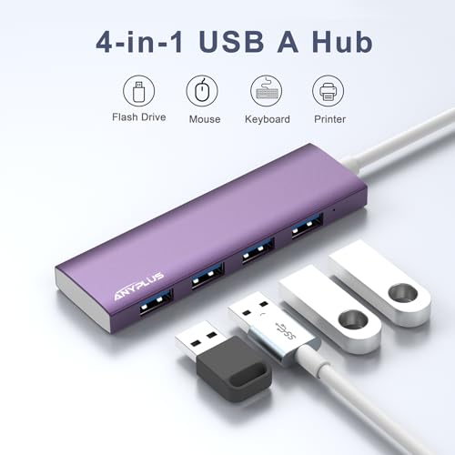 USB Hub: ANYPLUS Aluminum Alloy Ultra-Slim USB 3.0 Hub – Close-up Detail