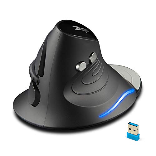 Mouse Zelotes: Zelotes Vertical Wireless Mouse 2400DPI – Front View
