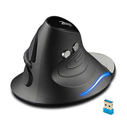 Mouse Zelotes: Zelotes Vertical Wireless Mouse 2400DPI – Front View