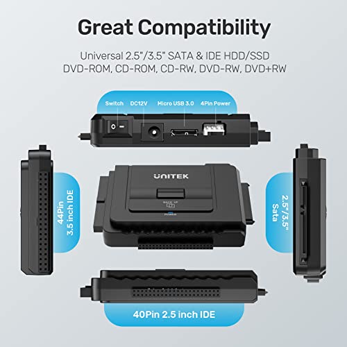 External Hard Drive Adapter: Unitek USB C to IDE and SATA – Packaging