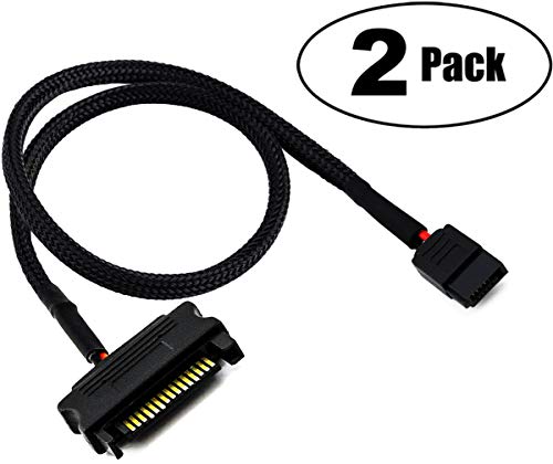SATA Power Adapter Cable: TeamProfitcom 15-Pin Male to SATA – Side View