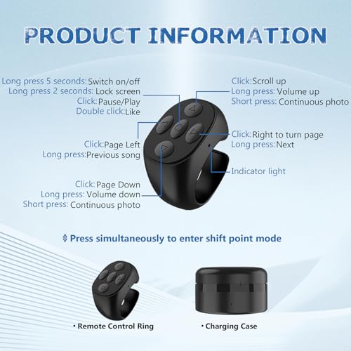Remote Control: Fingertip Wireless Bluetooth Remote Control – Packaging