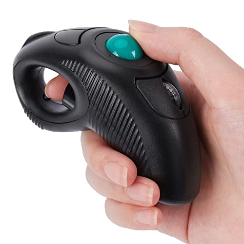 Welspo Handheld: Wireless USB Finger Trackball Mouse with – Front View