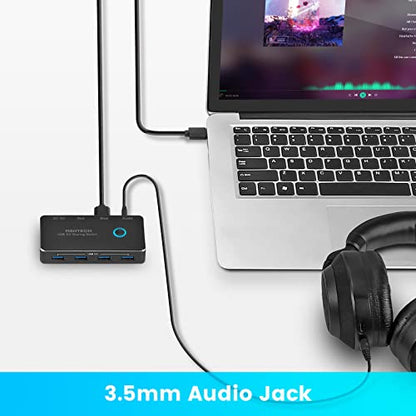 USB 3.0 Switch: RSHTECH Aluminum USB Switch Selector with 4 – In Use