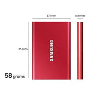 SAMSUNG T7 Portable SSD 1TB - Up to 1050MB/s - USB 3.2 External Solid State Drive, Red (MU-PC1T0R/AM)