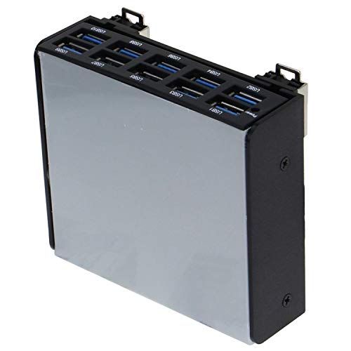 Mounting Sedna: SEDNA USB 3.1 Gen 1 10 Port DIN-Rail – Side View