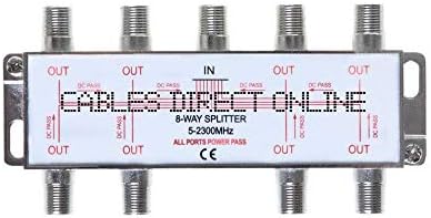 6 Way Bi-Directional 5-2300 MHz Coaxial Antenna Splitter for RG6 RG59 Coax Cable Satellite HDTV (6 Ports)