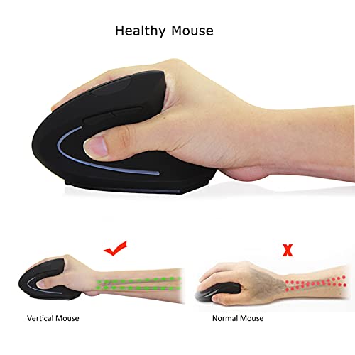 Fly Way Ergonomic Vertical Wireless Mouse – In Use