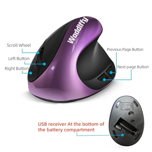 Mouse Woddlffy: Woddlffy Ergonomic Mouse Wireless Vertical – In Use