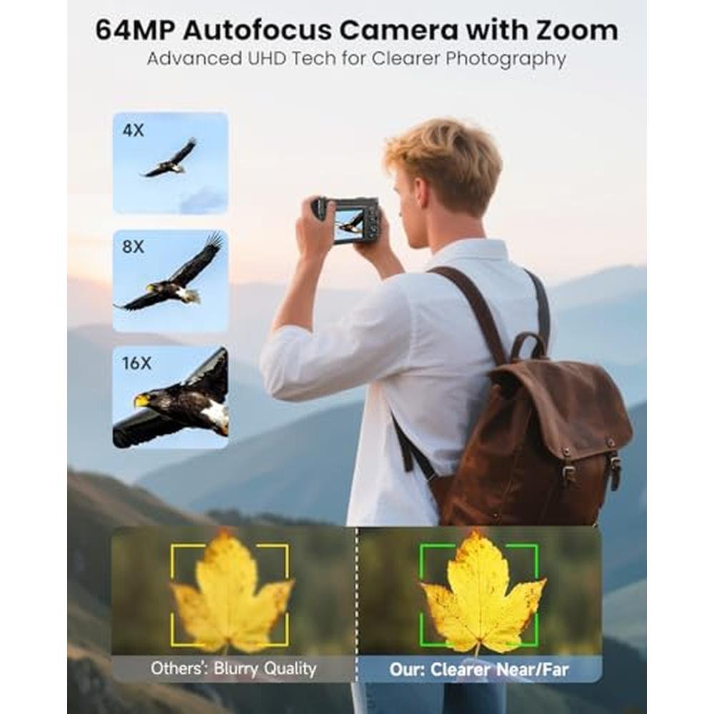 Camera Digital: 4K WiFi Autofocus 64MP Vlogging Camera – In Use