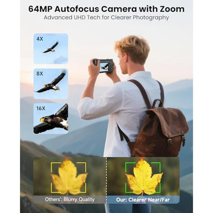 Camera Digital: 4K WiFi Autofocus 64MP Vlogging Camera – In Use