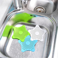 5-Color PVC Star Sink Filter for Bathroom and Kitchen Drains