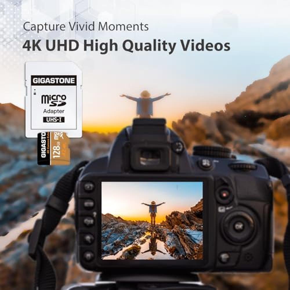 Micro SD Card: GIGASTONE 128GB 5 Years Data Recovery 4K – In Use