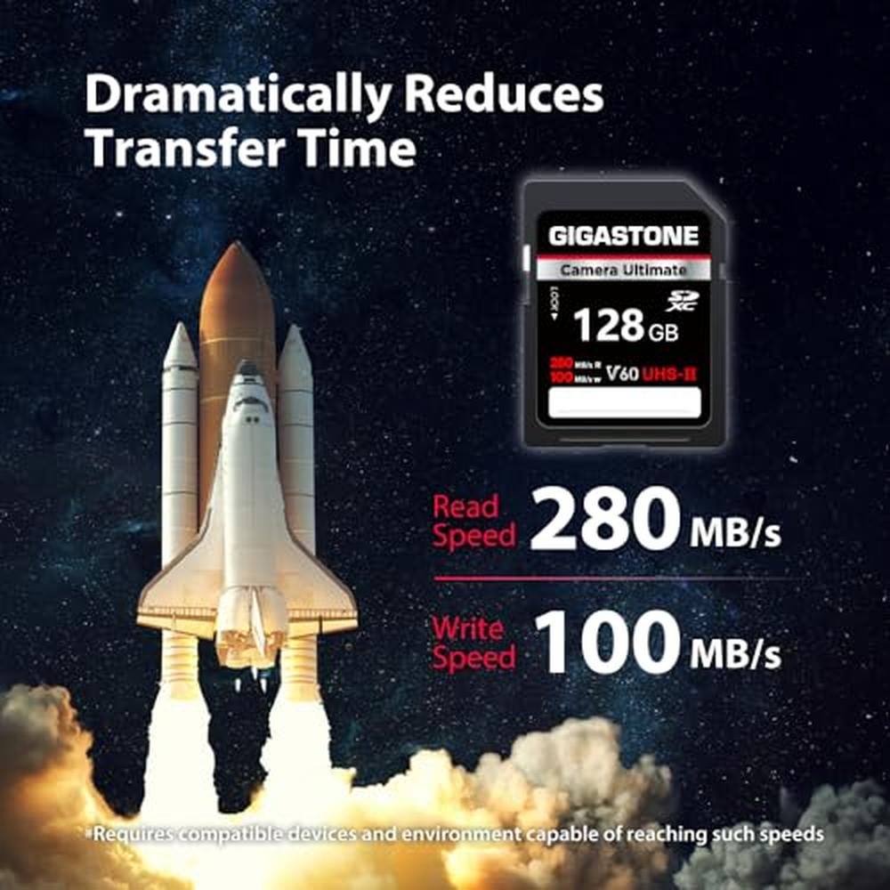 5 Years Data Recovery: GIGASTONE 128GB SD Card 2-Pack – Close-up Detail