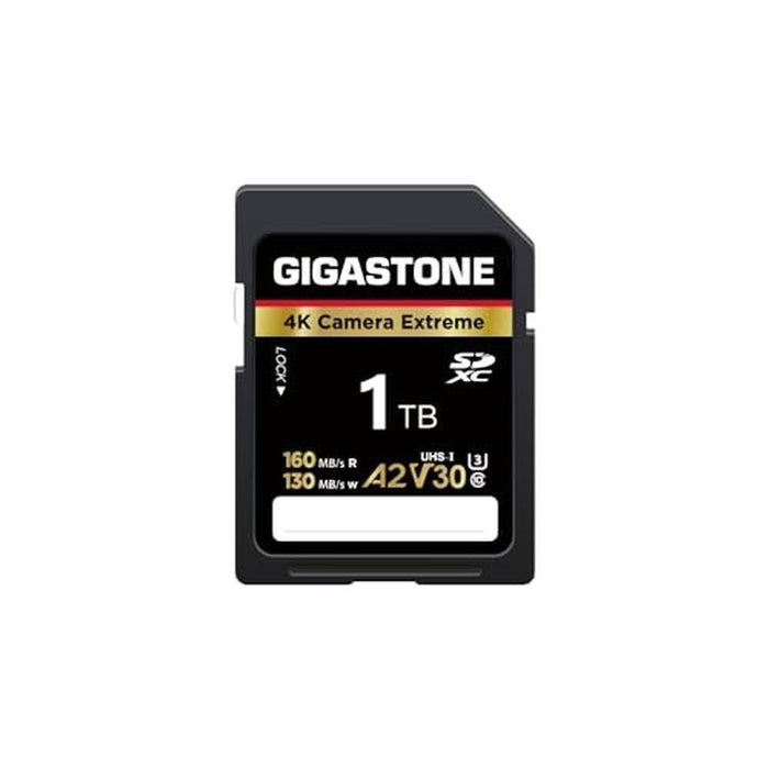 SD Card: GIGASTONE 1TB 4K Camera Extreme A2 V30 U3 C10 – Front View
