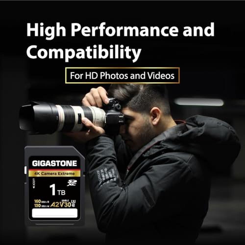 SD Card: GIGASTONE 1TB 4K Camera Extreme A2 V30 U3 C10 – In Use