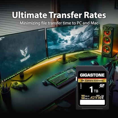 SD Card: GIGASTONE 1TB 4K Camera Extreme A2 V30 U3 C10 – Packaging