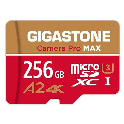 5 Years Data Recovery: Gigastone 256GB Micro SD Card 4K – Front View