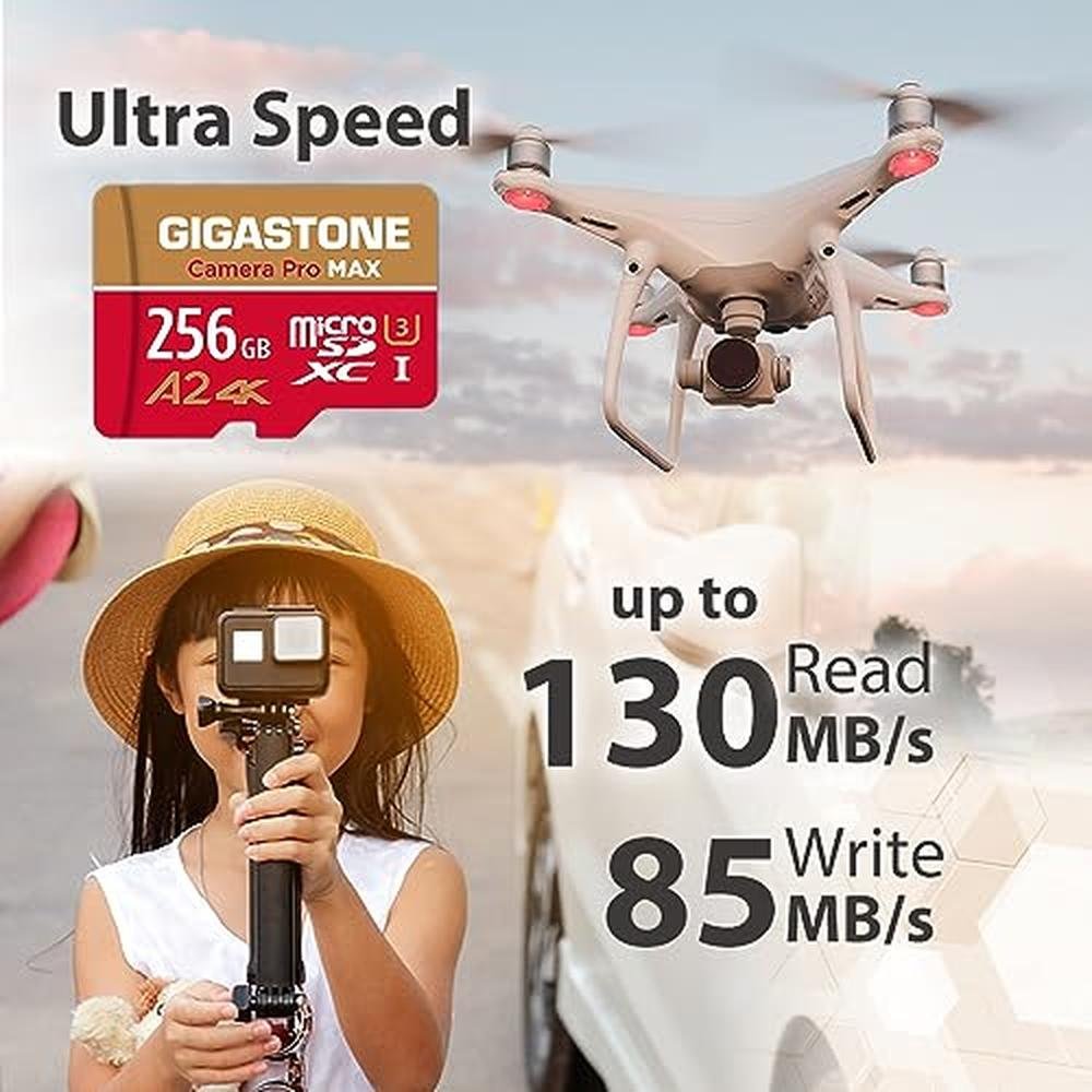 Camera Years: GIGASTONE 256GB Micro SD Card 4K Camera Pro – Side View