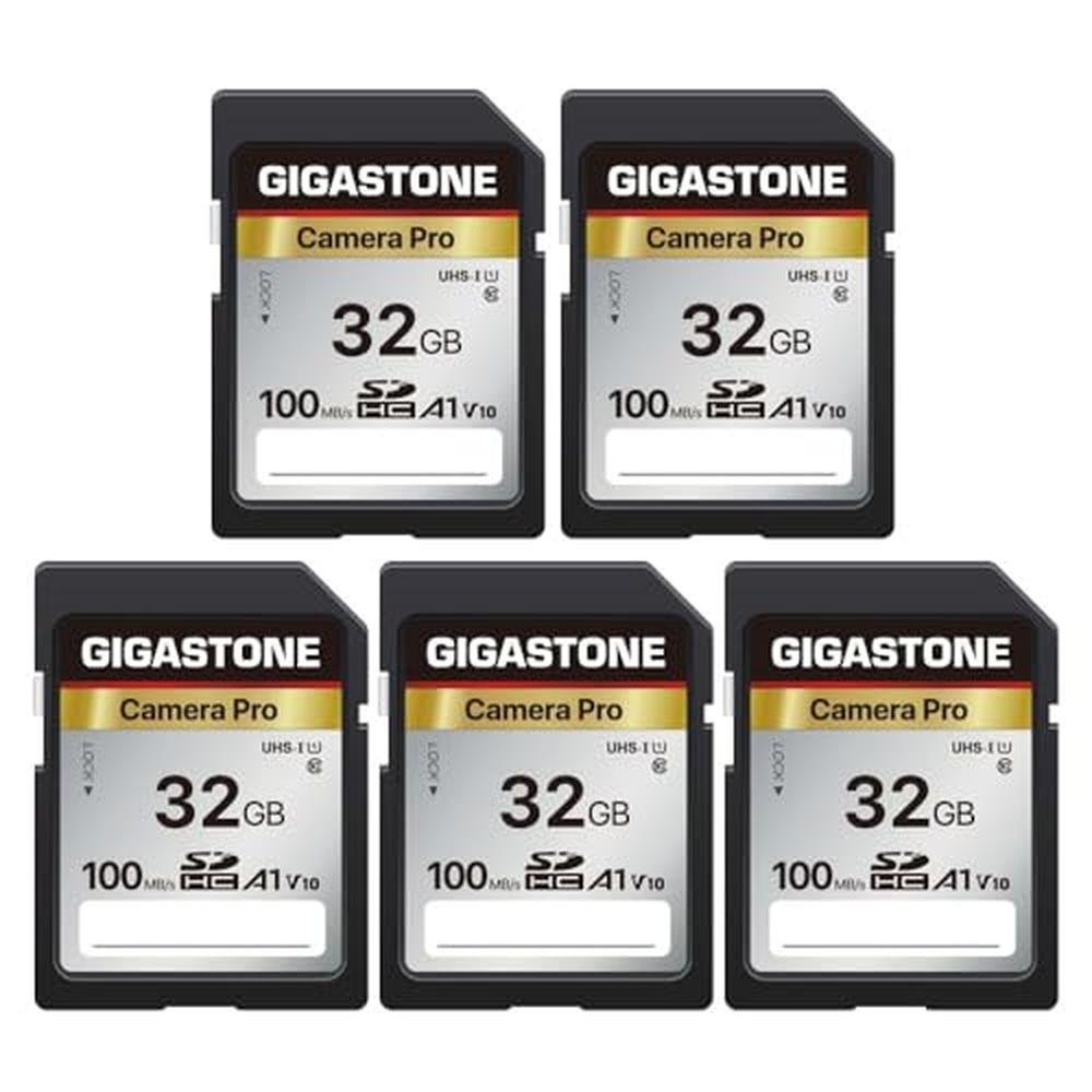 Camera Years: Gigastone 32GB SD Card 5-Pack – Front View