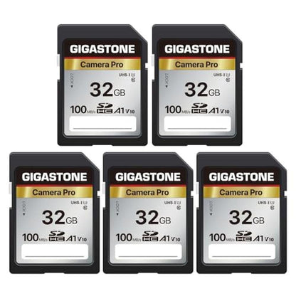 Camera Years: Gigastone 32GB SD Card 5-Pack – Front View