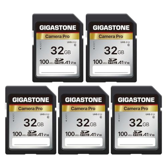 Camera Years: Gigastone 32GB SD Card 5-Pack – Front View