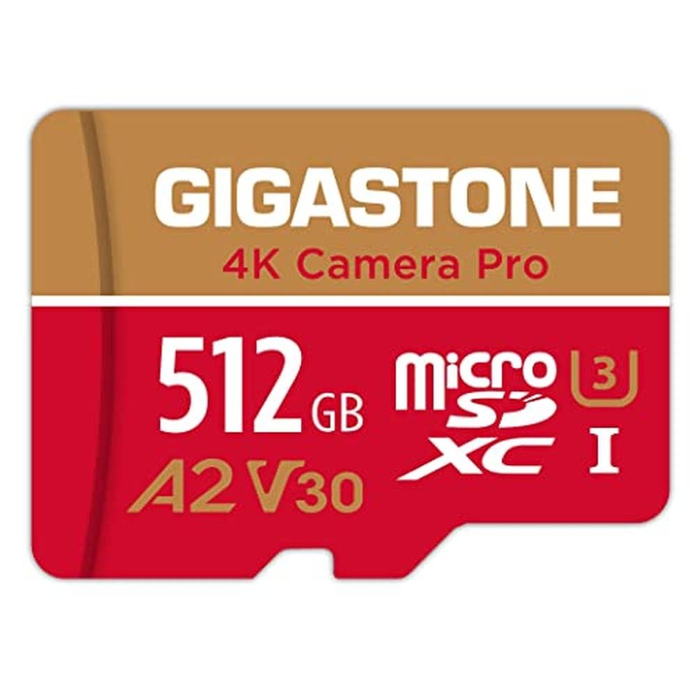 Micro SD Card: GIGASTONE 512GB 5 Years Data Recovery 4K – Front View