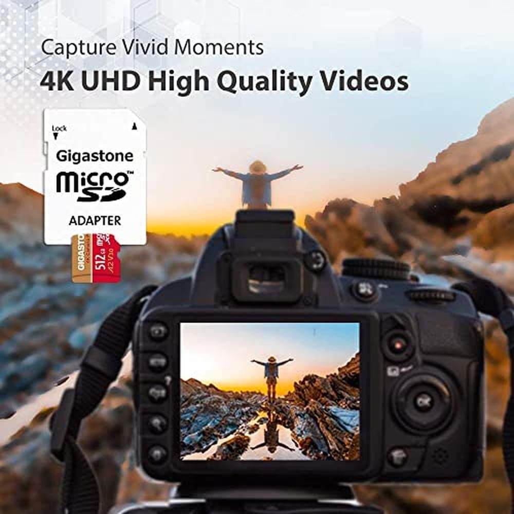 Micro SD Card: GIGASTONE 512GB 5 Years Data Recovery 4K – In Use