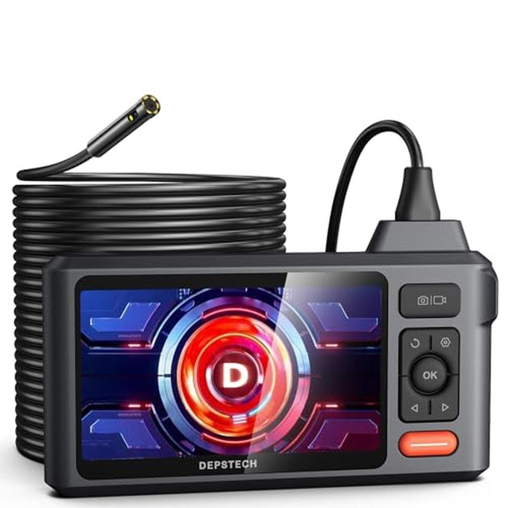 Sewer Inspection Camera: DEPSTECH 50FT 1080P Dual Lens – Front View