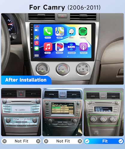 2+64G Car Stereo for Toyota Camry 2006-2011 (Manual A/C) – Side View