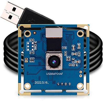ELP 8MP USB Camera: Autofocus 4K PC Raspberry Pi Mini UVC – Front View