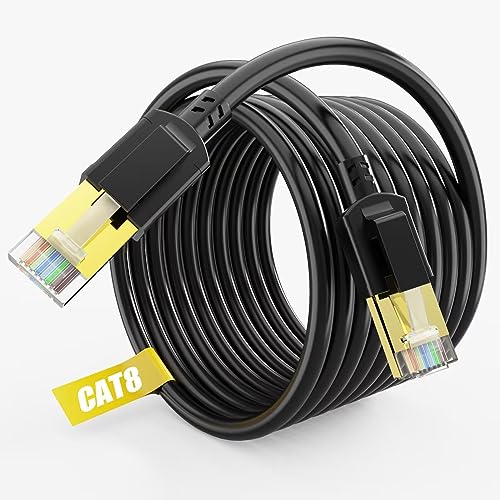 Cat 8 Ethernet Cable: Dacrown 200ft Shielded Indoor Outdoor – Front View