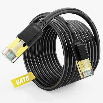 Cat 8 Ethernet Cable: Dacrown 200ft Shielded Indoor Outdoor – Front View