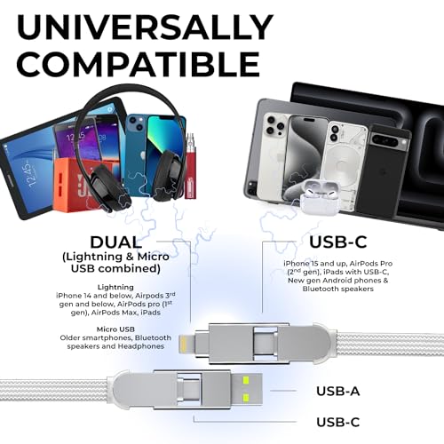 Rolling Square: inCharge XL 30cm USB C Charger Cable – Side View