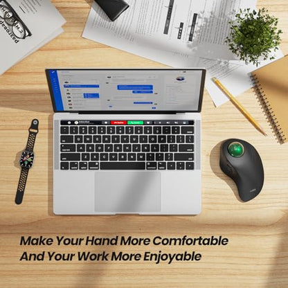Trackball Mouse: Nulea Wireless Ergonomic Rechargeable – Feature Highlight