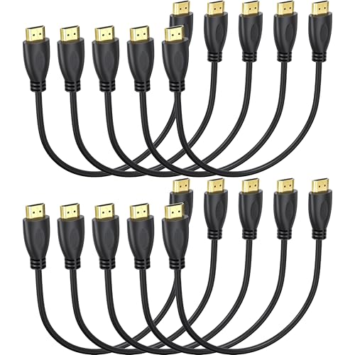 HDMI Cable Male to Male: MOSIMLI 1FT 10-Pack 4K UHD HDMI – Front View
