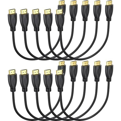 HDMI Cable Male to Male: MOSIMLI 1FT 10-Pack 4K UHD HDMI – Front View