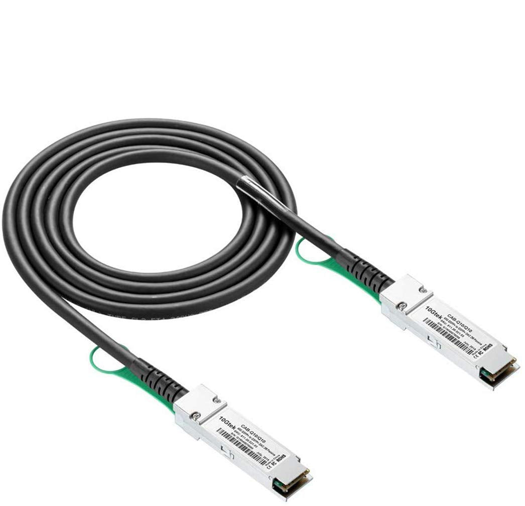 40G QSFP+ DAC Cable - 40GBASE-CR4 Passive Direct Attach Copper Twinax QSFP Cable for Juniper EX-QSFP-40GE-DAC-50CM Devices, 0.5-meter(1.64ft)