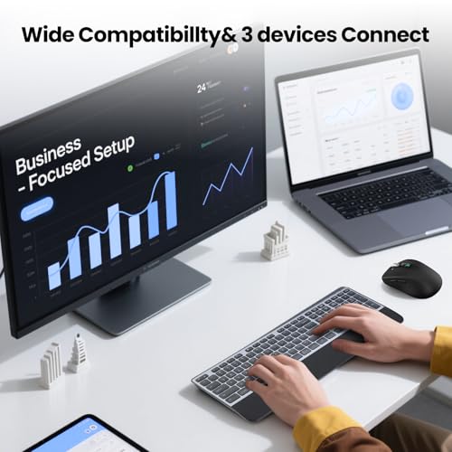 Mouse Bluetooth: Premium Wireless Mouse with 2 Bluetooth – Side View