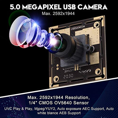Camera SVPRO: SVPRO 5MP USB Camera Module Wide Angle MJPEG – Side View