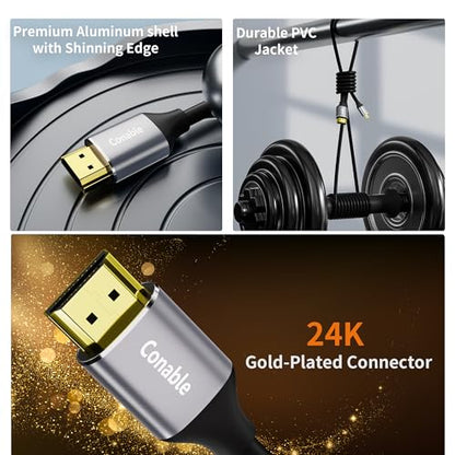 Cable Camera: Micro HDMI to HDMI 20FT High-Speed Cable – Side View